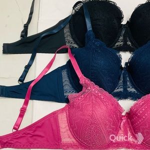 34C - NWT 3 pc Lace Contour Bras